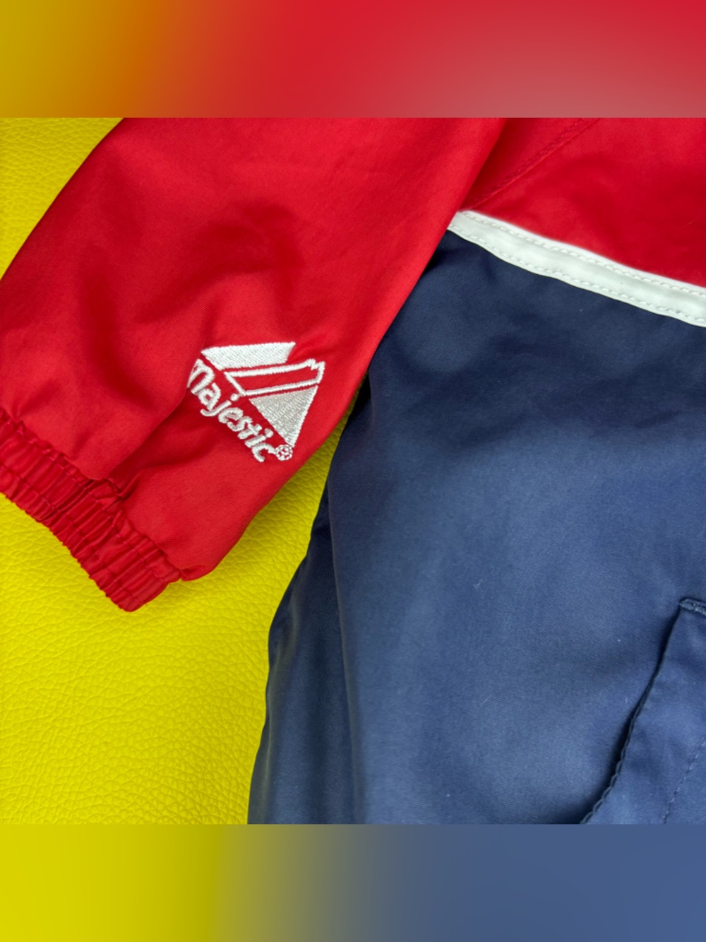 St. Louis Majestic Cardinals Windbreaker Vintage Jacket Size 6/9 Months - Picture 3 of 6